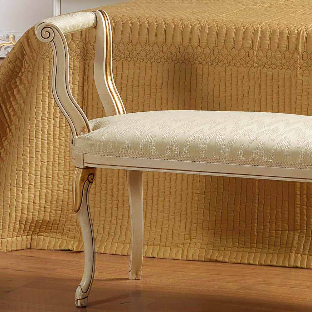 klassische Schlafzimmer Sitzbank elfenbeinfarben