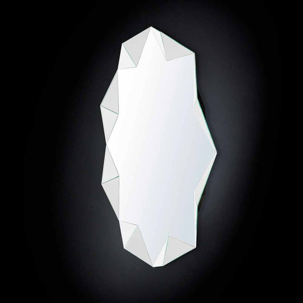 Moderner Wandspiegel mit dreidimensionalem Diamant-Design