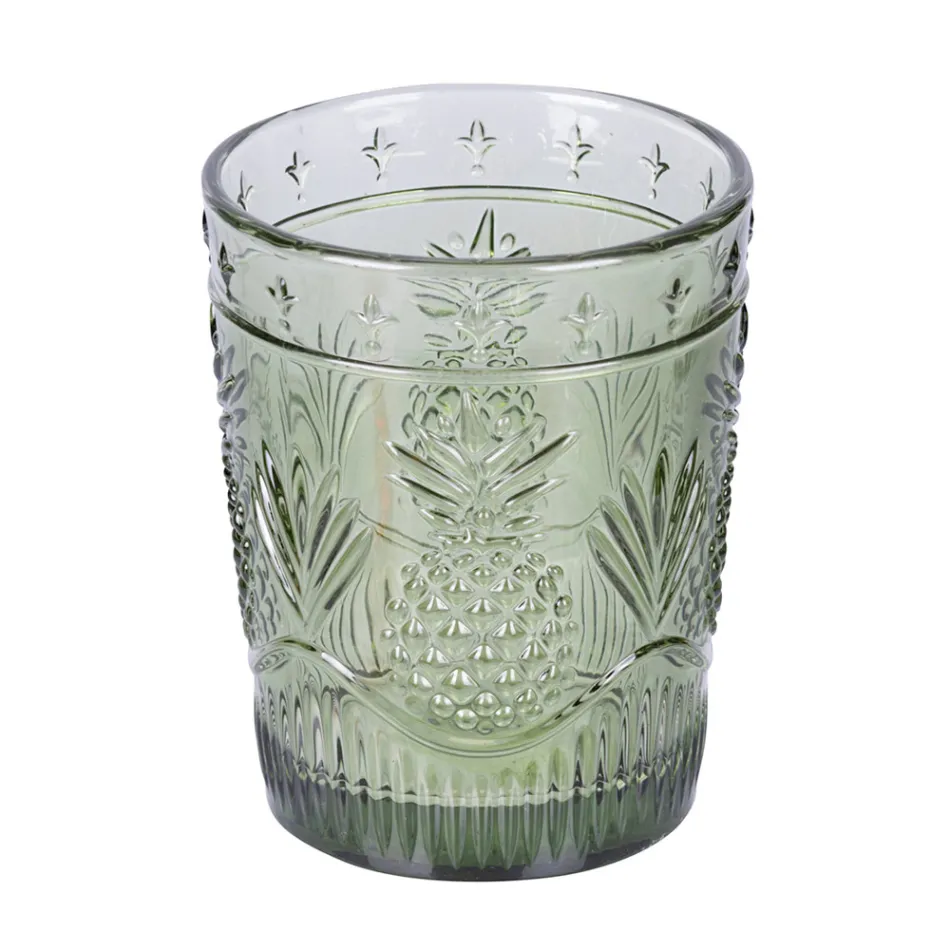 12 Wassergläser 250 ml aus Glas und bearbeiteter Oberfläche - Sangria Viadurini