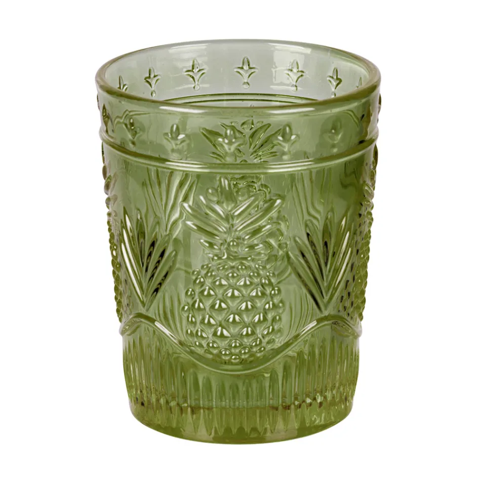 12 Wassergläser 250 ml aus Glas und bearbeiteter Oberfläche - Sangria Viadurini