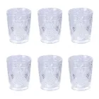 12 Wassergläser 250 ml aus Glas und bearbeiteter Oberfläche - Sangria Viadurini