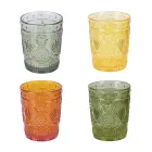 12 Wassergläser 250 ml aus Glas und bearbeiteter Oberfläche - Sangria Viadurini