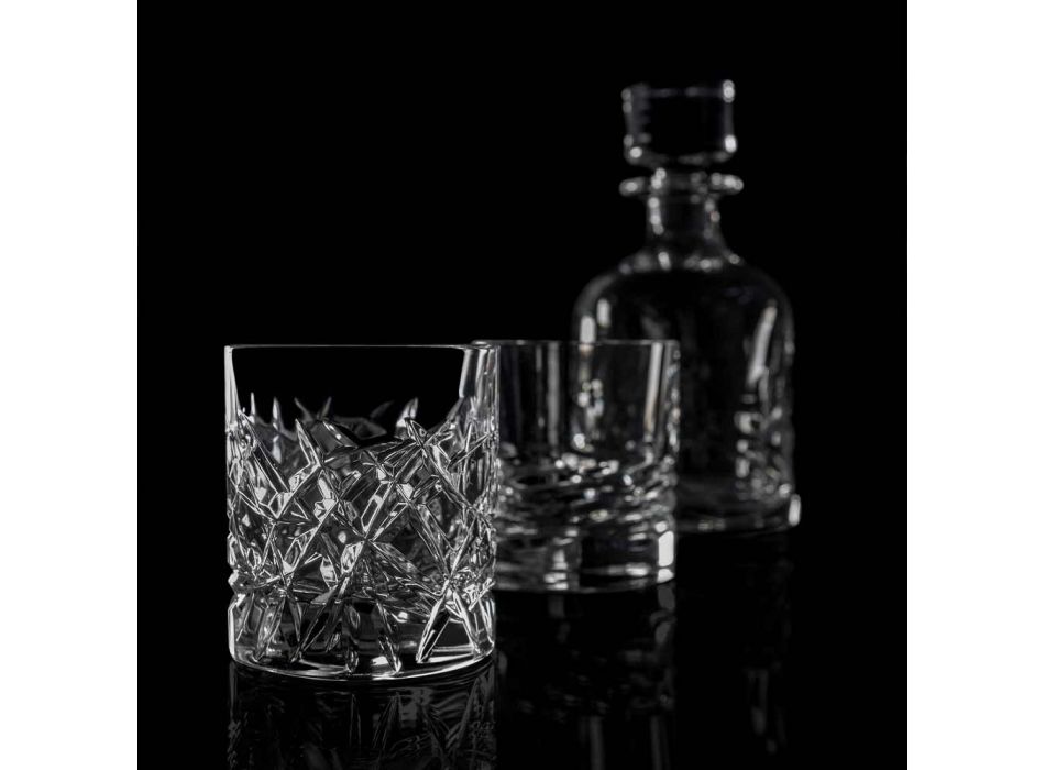 12 Dof Vintage Gläser für Wasser- oder Whisky-Design in Kristall - Titan