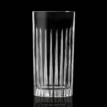 12 Tumbler Tall Highball Gläser aus verziertem Öko-Kristall - Senzatempo