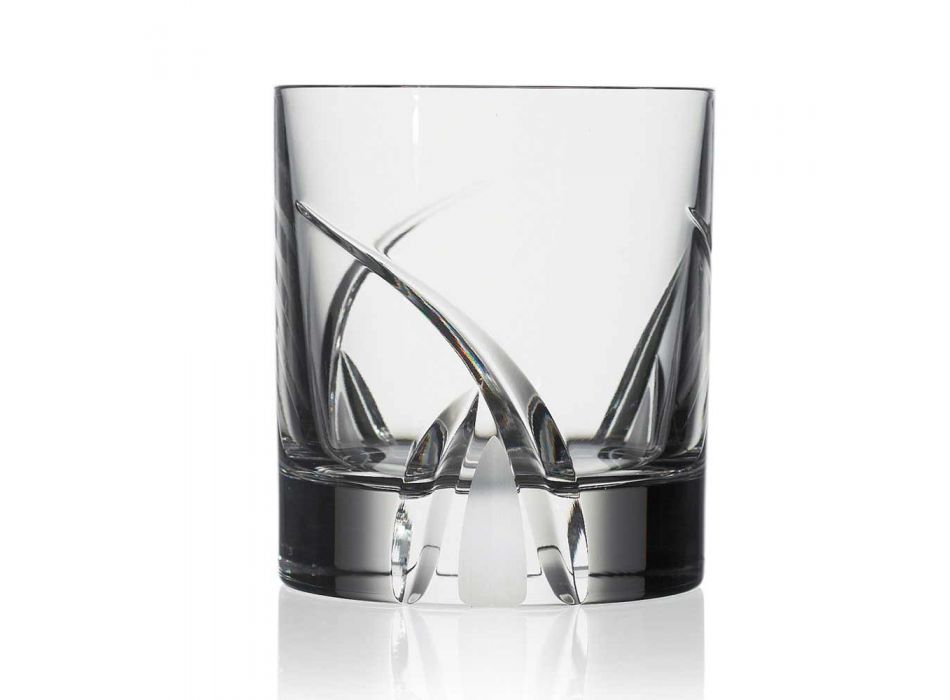 12 niedrige Bechergläser im Öko-Kristall-Luxus-Design - Montecristo Viadurini
