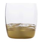 12 Low Tumbler Gläser für Wasser mit Gold-, Platin- oder Bronzeblatt - Soffio Viadurini