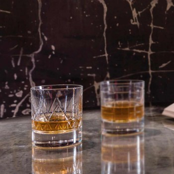 12 Glas Whisky oder Wasser Luxus Modernes Design in Kristall - Arrhythmie