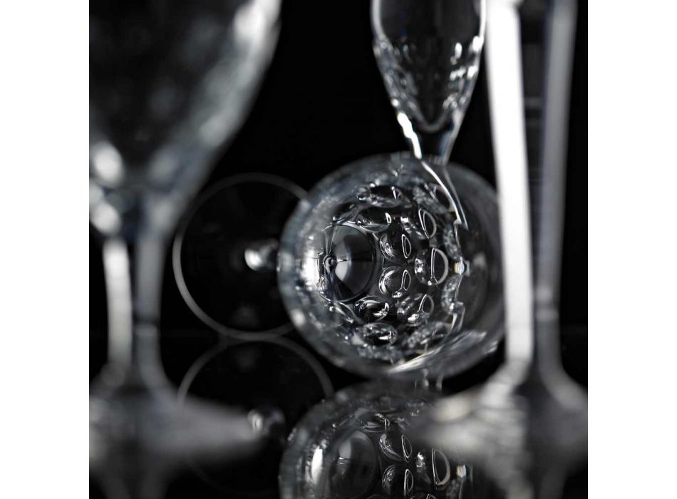 12 Biergläser in ökologischem, mit Kristall verziertem Luxusdesign - Titanioball Viadurini
