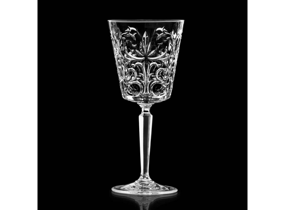 12 Gläser für Wasser-, Getränke- oder Cocktaildesign in dekoriertem Öko-Kristall - Destino