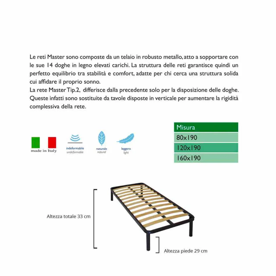 Netzwerk Bio Comfort 1 und einen halben Quadratmeter Viadurini