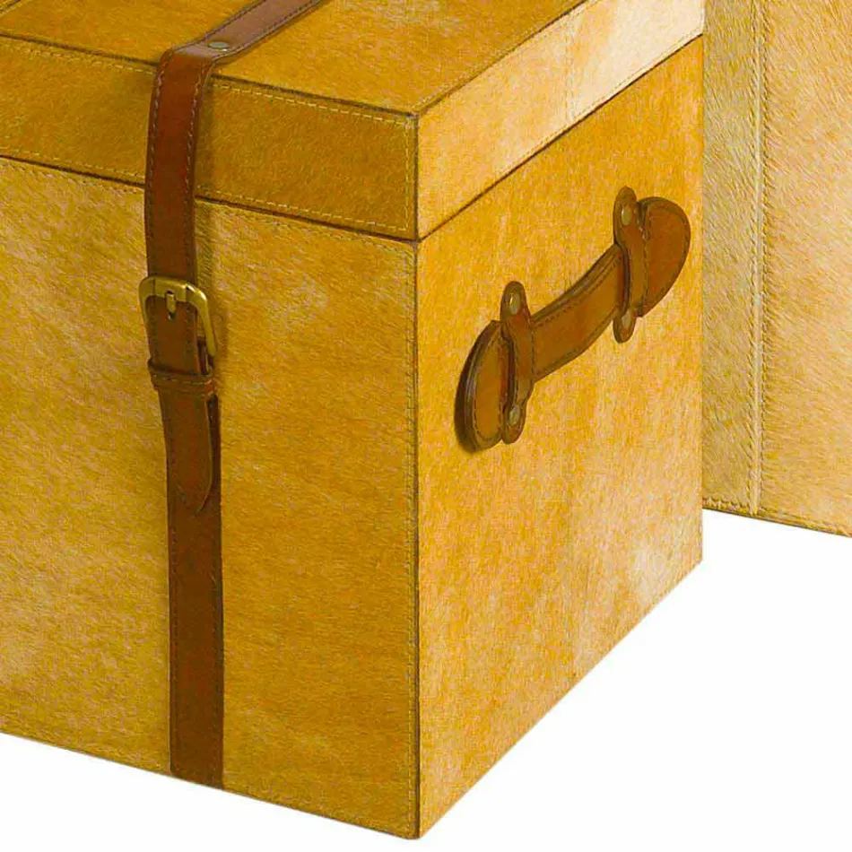 2 moderne Designstämme in Deii hellbraunem Pony Viadurini