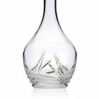 2 Öko-Kristallweinflaschen mit rundem Designdeckel und Dekorationen - Advent Viadurini