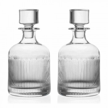 2 Whiskyflaschen mit umweltfreundlichem Kristallkappen-Vintage-Design - taktil