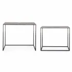 2 Consolle in Stahl Industriestil Modernes Design Homemotion - Sesam Viadurini