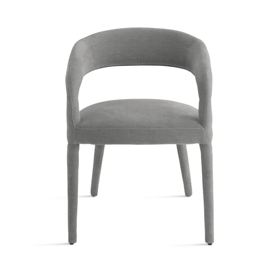 2 gepolsterte Sessel mit Bouclé-Stoffbezug und bezogenem Gestell - Domenica Viadurini