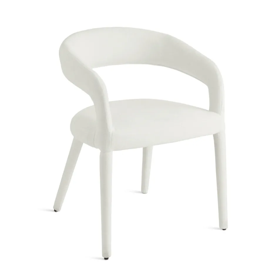 2 gepolsterte Sessel mit Bouclé-Bezug und bezogenem Gestell - Domenica Viadurini