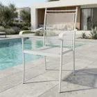 2 klassisch designte Metall-Gartensessel, hergestellt in Italien - Solis Viadurini