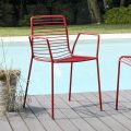 2 Outdoor-Sessel aus Stahl in verschiedenen Farben, hergestellt in Italien – Sommer