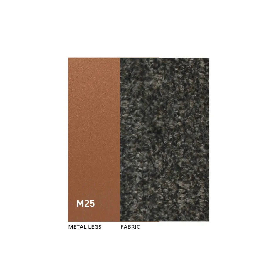 2 Indoor-Stühle aus Metall mit Sitzfläche aus Bliss-Stoff - Avenia Viadurini