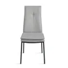 2 Polsterstühle mit farbenfrohem Stoffbezug und Metallgestell - Fabrizio Viadurini