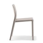 2 stapelbare Stühle aus Polypropylen, Glasfaser und gepolstert mit grauer Wolle – Cut Viadurini