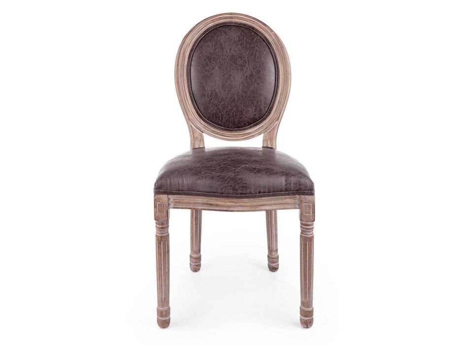 2 Esszimmerstühle im klassischen Design aus Polyester Homemotion - Dalida Viadurini