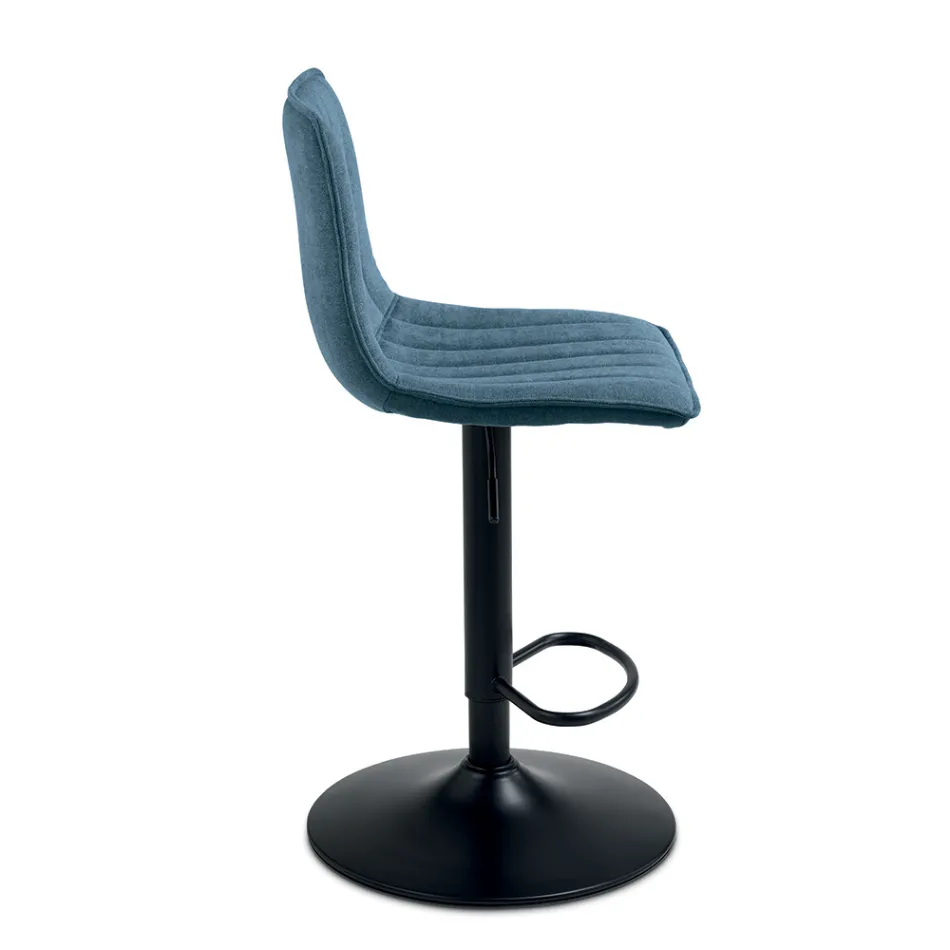 2 Wohnzimmerhocker mit gepolsterten Stoffsitzen in verschiedenen Farben - Impeto Viadurini