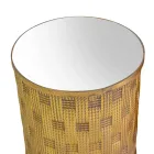 2 Couchtische aus goldenem Metall mit Spiegelplatte - Cliff Viadurini