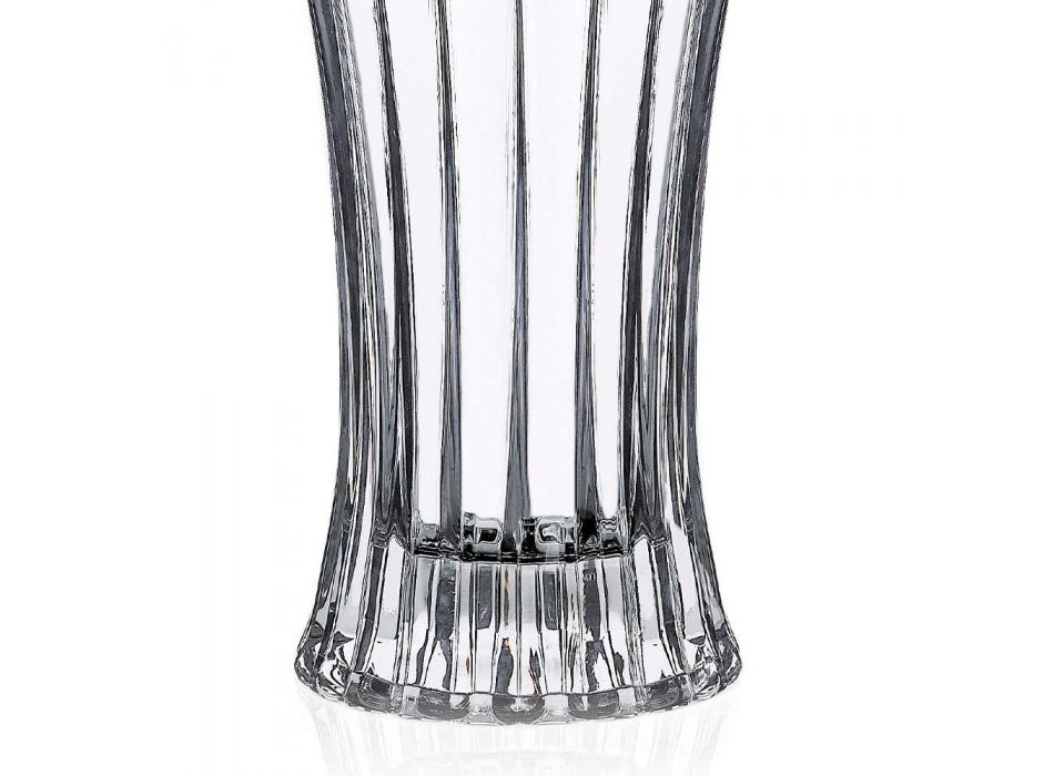2 Design-Dekorationsvasen aus transparentem, mit Öko-Kristallen verziertem Luxus - Senzatempo Viadurini