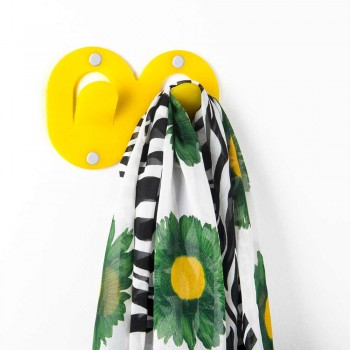 3 Wandhalterungen aus farbigem Plexiglas Double Italian Design mit Clip - Freddie