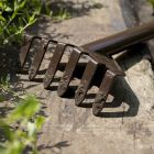 3 Metall Gartengeräte mit Holzsockel Made in Italy - Garten Viadurini
