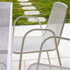 4 traditionelle Gartensessel aus Metall, hergestellt in Italien - Edris Viadurini