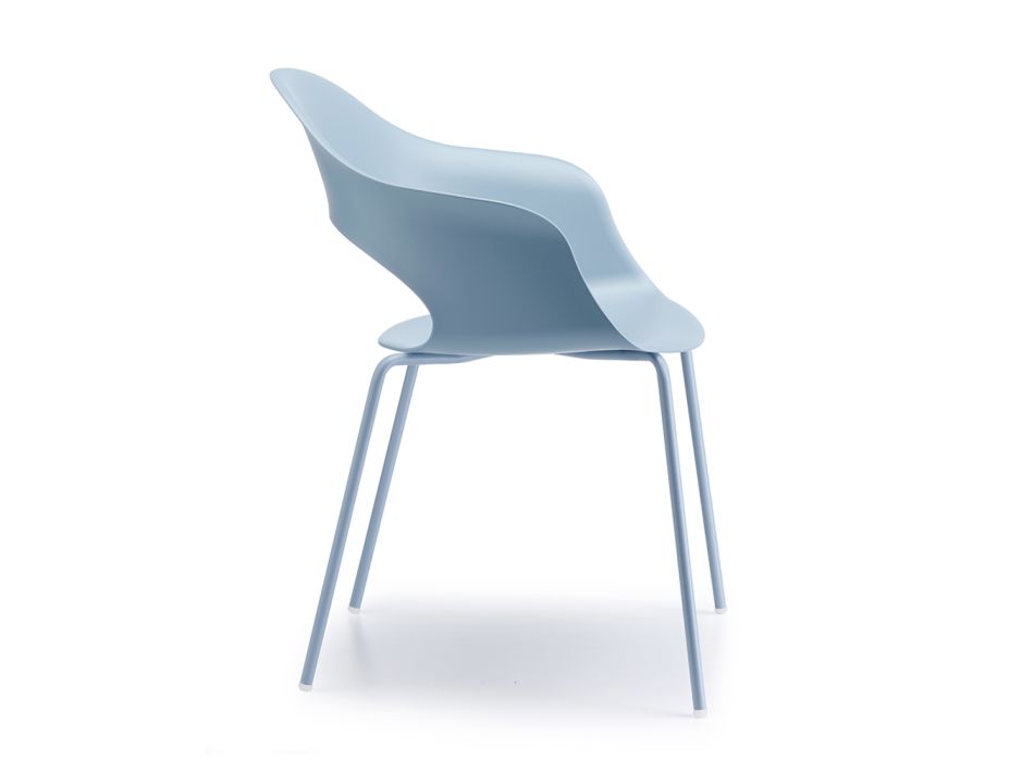 4 Outdoor-Sessel mit bemalten Rahmen in verschiedenen Farben, hergestellt in Italien – Ladyb Viadurini