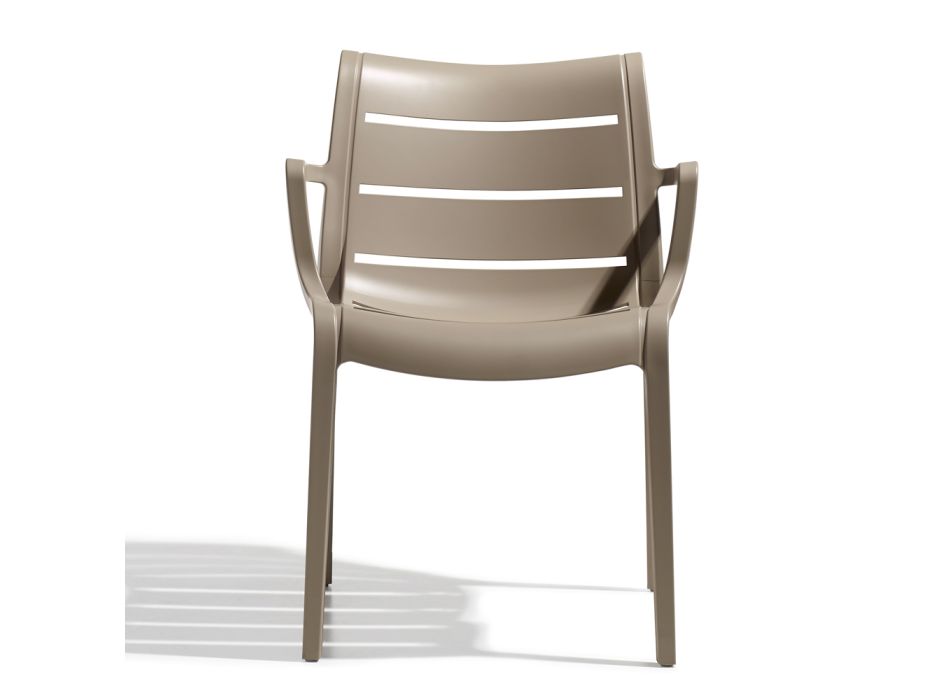 4 stapelbare Outdoor-Sessel in verschiedenen Ausführungen, hergestellt in Italien – Sunset Viadurini