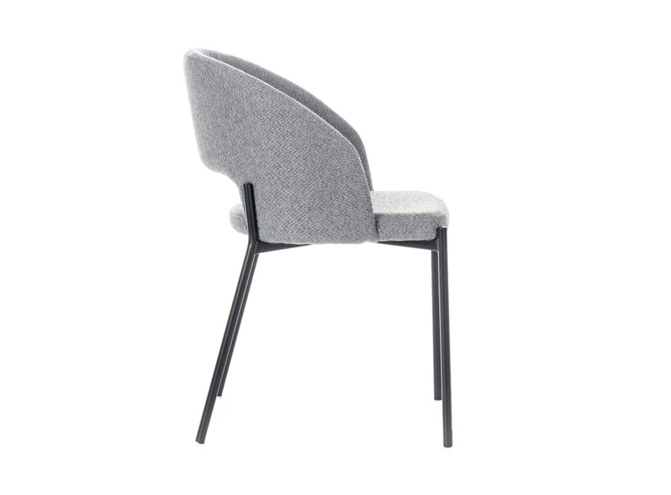 4 Stühle mit Stoffsitz in verschiedenen Ausführungen und Metall – Provence Viadurini