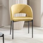 4 Stühle mit Stoffsitz in verschiedenen Ausführungen und Metall – Provence Viadurini