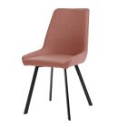 4 Stühle mit Sitz aus Mikrofaserstoff und Metallstruktur – Pfirsich Viadurini