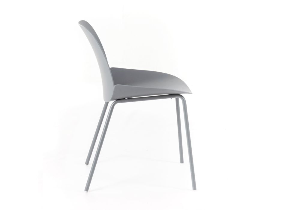 4 Outdoor- und Indoor-Stühle aus Polypropylen und Metall – Bloody Viadurini