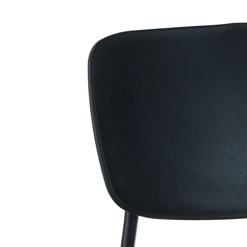 4 Esszimmerstühle aus Stahl und Polypropylen - Aquila Viadurini