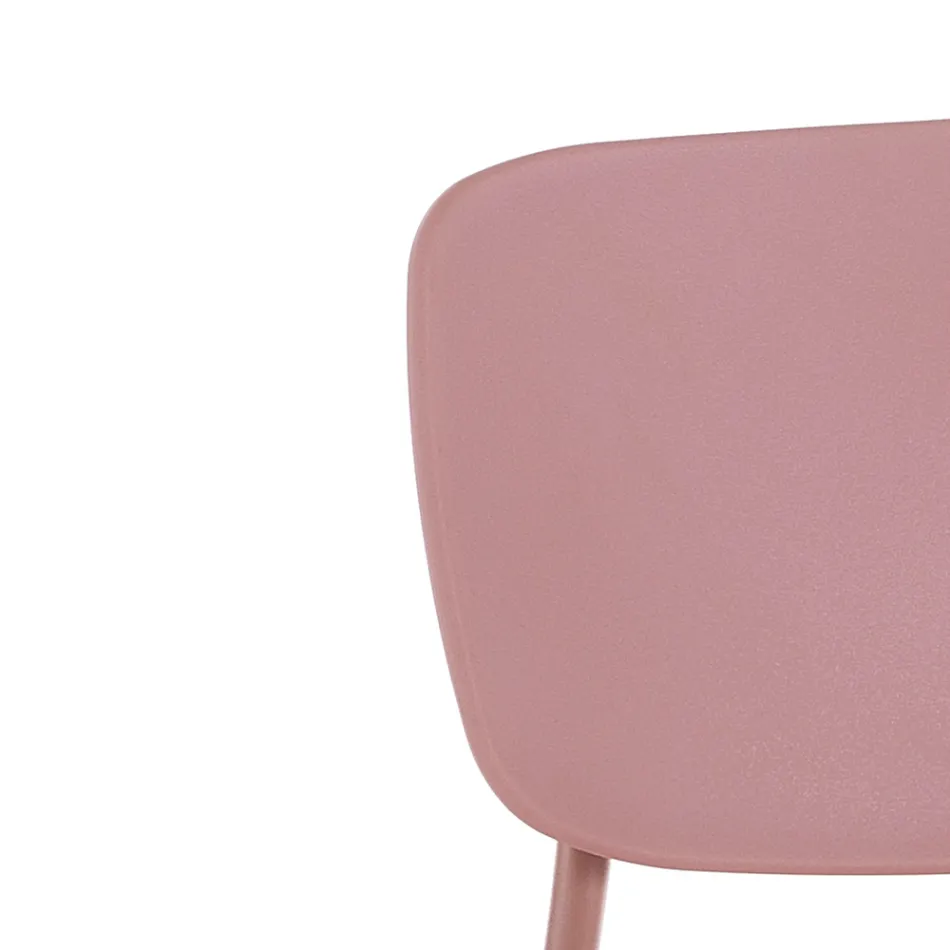 4 Esszimmerstühle aus Stahl und Polypropylen - Aquila Viadurini