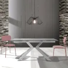 4 Esszimmerstühle aus Stahl und Polypropylen - Aquila Viadurini