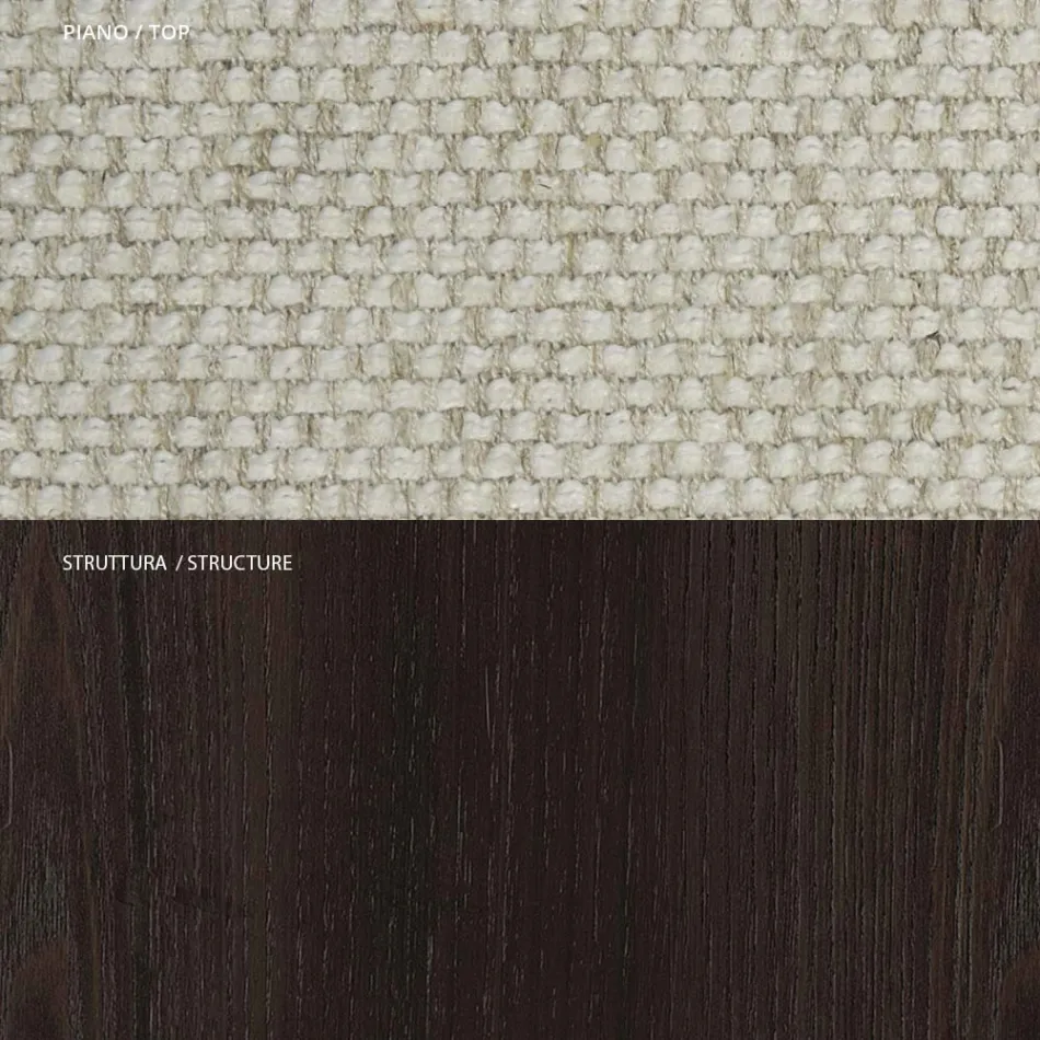 4 Esszimmerstühle aus massivem Eschenholz und Stoff, hergestellt in Italien – Sulu Viadurini