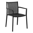 4 stapelbare Gartenstühle aus UV-beständigem Polypropylen - Ondara Viadurini