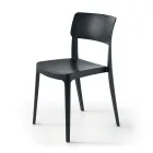 4 stapelbare Wohnzimmerstühle aus Polypropylen in verschiedenen Farben - Slancio Viadurini