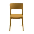 4 stapelbare Wohnzimmerstühle aus Polypropylen in verschiedenen Farben - Slancio Viadurini