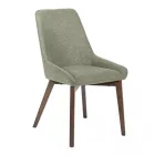 4 Stühle für das Wohnzimmer aus Stoff in verschiedenen Farben und Holz – Vanille Viadurini