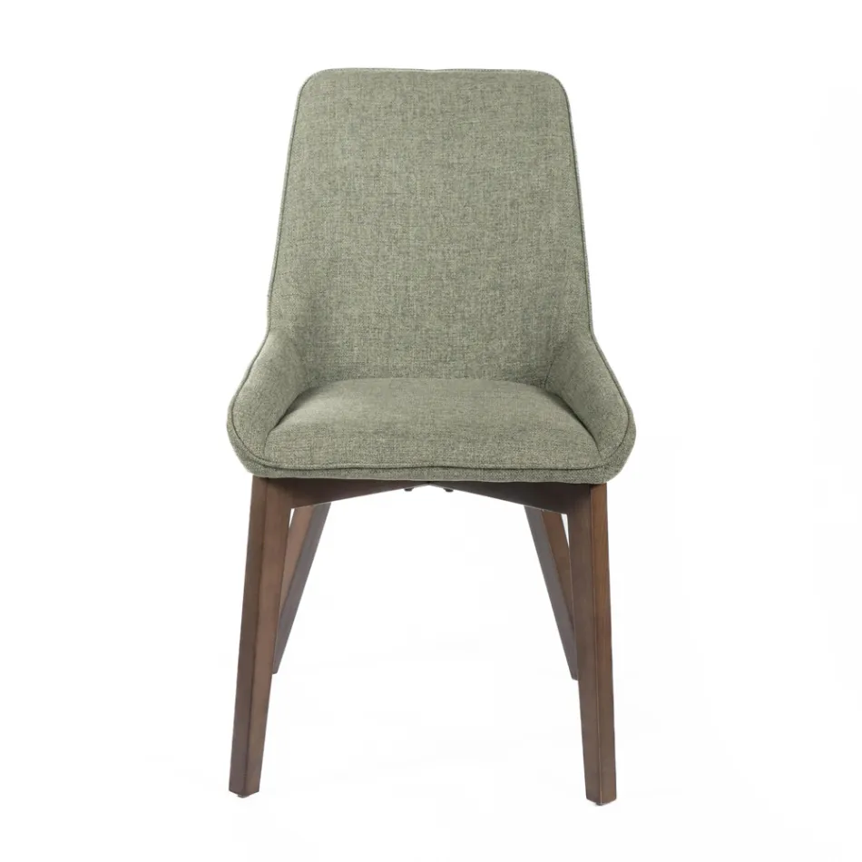 4 Stühle für das Wohnzimmer aus Stoff in verschiedenen Farben und Holz – Vanille Viadurini