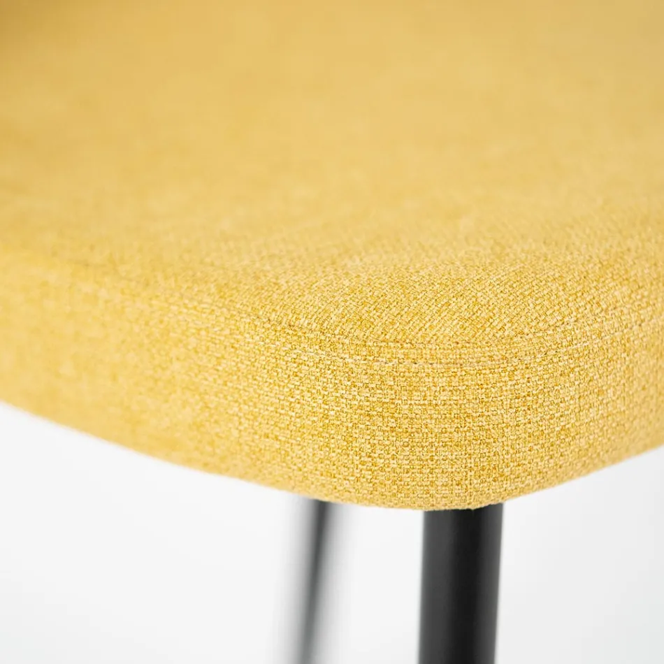 4 Wohnzimmerstühle aus Stoff in verschiedenen Farben und Metall – Tuberose Viadurini