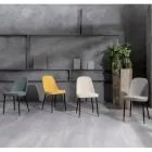 4 Wohnzimmerstühle aus Stoff in verschiedenen Farben und Metall – Tuberose Viadurini