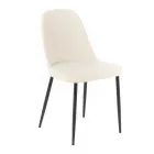 4 Wohnzimmerstühle aus Stoff in verschiedenen Farben und Metall – Tuberose Viadurini